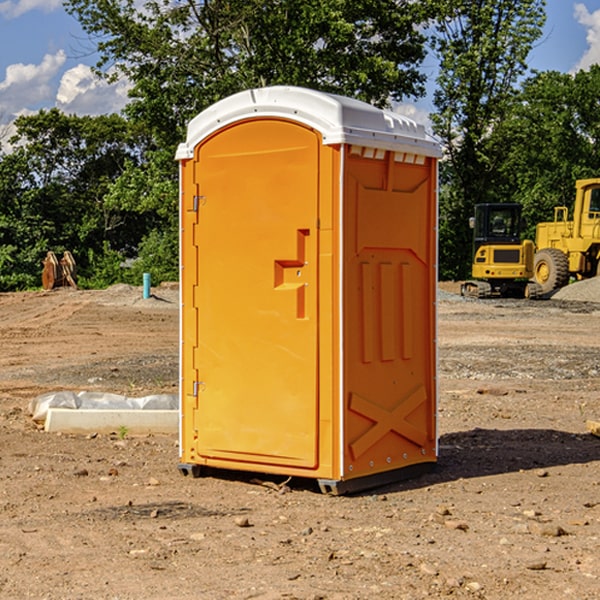 how often are the portable restrooms cleaned and serviced during a rental period in Bishop TX